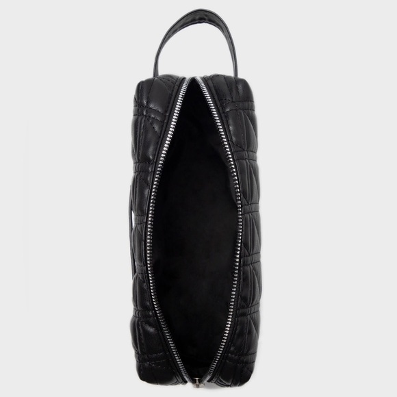 Nwt French Connection Eloise Box Quilt Cosmetic Pouch with Handle - Picture 4 of 6